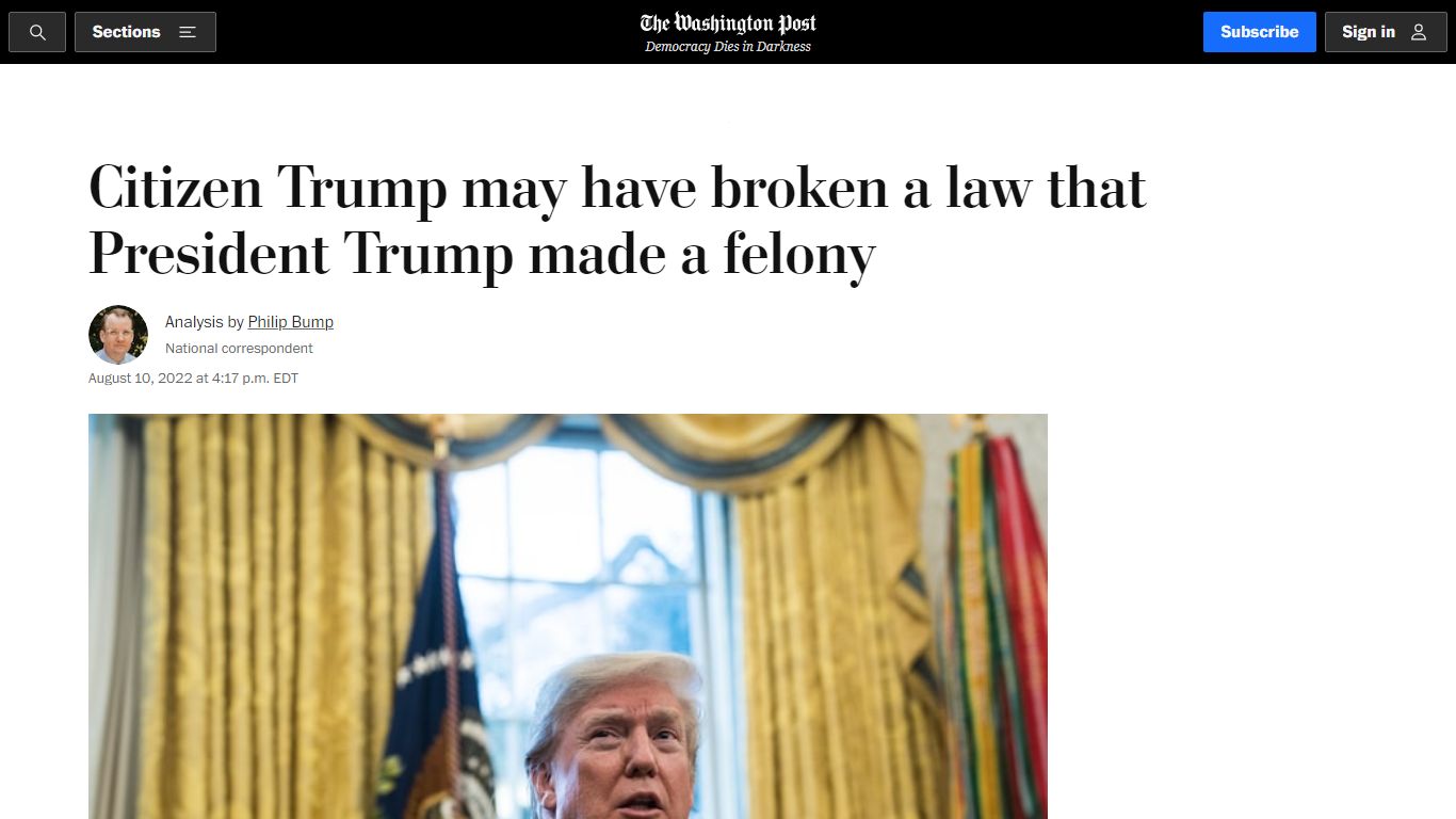 Analysis | Citizen Trump may have broken a law that President Trump ...